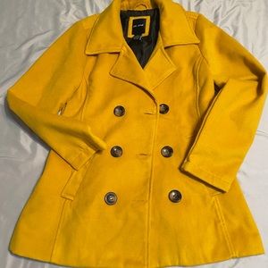 Mustard pea coat